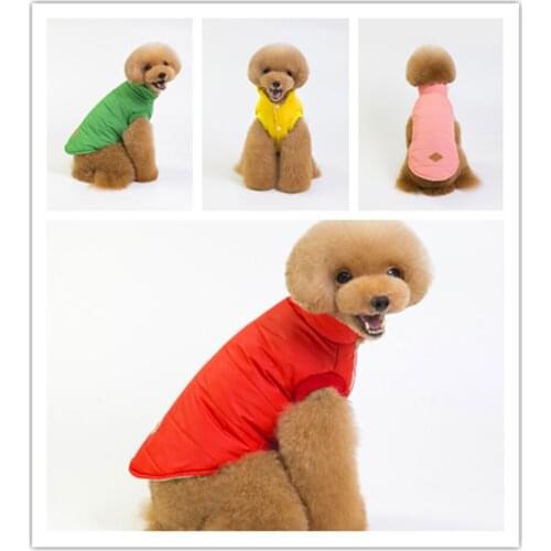 Pet Clothes , Warm and Stylish Multi-color Optional Dog Clothes for Autumn and Winter Cotton Solid Color Qianyi dog