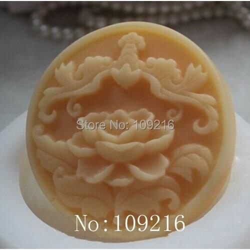 Wholesale!!!1pc The Peony Totem(Zx702) Silicone Handmade Soap Mold Crafts DIY Mould
