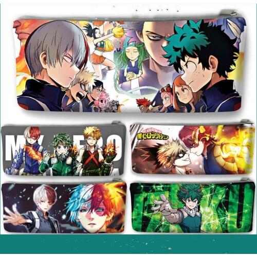My Hero Academia Pencil Cases Cute Anime Pencil Bags Student Kawaii Study School Supplies Office Sustationery Bakugou Katsuki