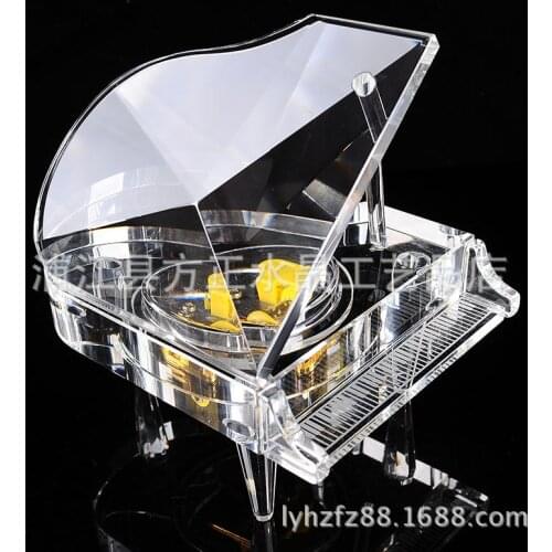 Piano Crystal Music Box Style Mini Piano Toy Valentines Day Gift Classical Exquisite Music Box Craft Home Decor Music Boxes