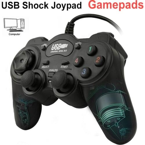 Wired Dual Shock Joypad Joystick Game Controller USB 2.0 Gamepad Joystick For PC Laptop Computer Win7/8/10/XP/Vista