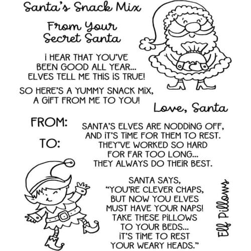 Santa and Elf Transparent Clear Silicone Stamp Seal for DIY scrapbooking photo album Decorative clear stamps