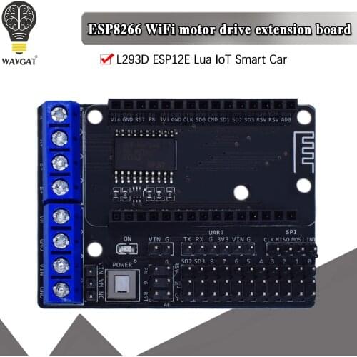 Free shipping NodeMCU Motor Shield Board L293D for ESP-12E from ESP8266 esp 12E kit diy rc toy wifi rc smart car remote control