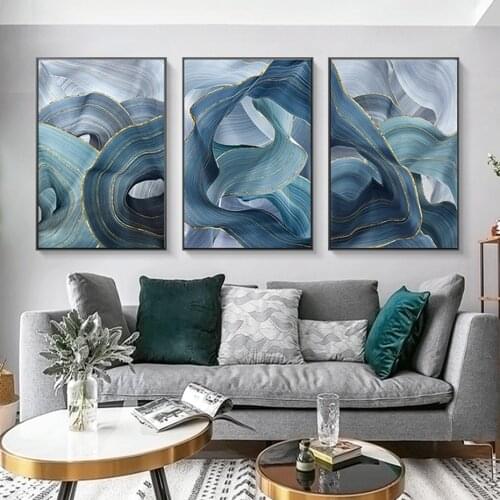 Modern Abstract Unique Line Poster Canvas Paintings Wall Art Prints Pictures for Living Room Interior Home Decoration No Frame