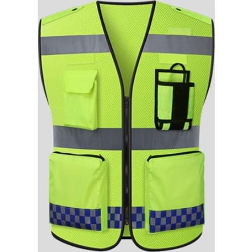 Reflective Mesh Safety Vest High Visibility Multi Pockets Breathable Workwear Construction Work
