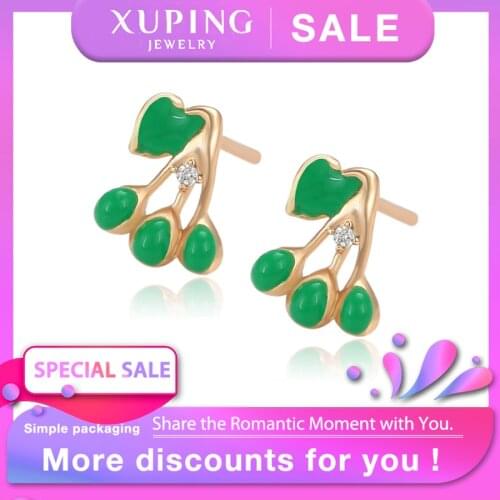 Xuping Newest Stud Earrings for Temperament Ladies Women Girl Jewelry Special Design Birthday Party Gifts 80122