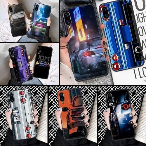 JDM Japanese car Phone case For Huawei Honor 6 7 8 9 10 10i 20 A C X Lite Pro Play black fashion bumper pretty cell cover trend