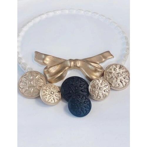 10pcs/lot Brand High-grade Metal Golden Buttons For Coat Clothing Suit Fastener Plating Metal Buttons Sewing Supplies