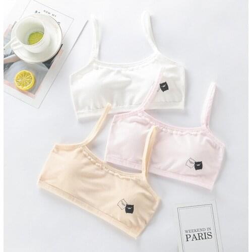 3pcs Kids Underwear For Girls Vest Bra Children Underclothes Sport Undies Clothes Kids Clothes Sports Bra 10 to 16Y