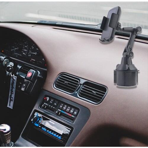 360 Degree SUV Truck Car Cup Holder Mobile Phone Mount Adjustable Angle Stand Cradle for -iphone -Samsung 3.5-6.7" Cellphone