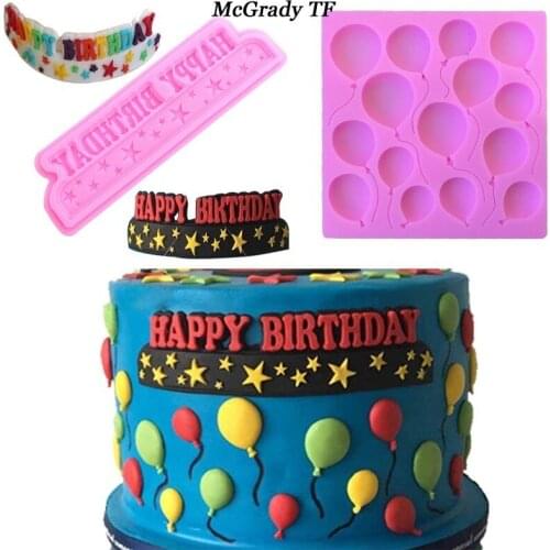 3D DIY Balloon Pattern Food Grade Silicone Fondant Soap Mould Chocolate Cake Maker Clay Silicone Cake Molds Cake Decoration Mold