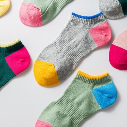 4Pairs/lot Cotton Women Socks Breathable Summer Anti-Bacteria Socks Girls Fashion Boat Socks Casual Ankle Socks LANGSHA