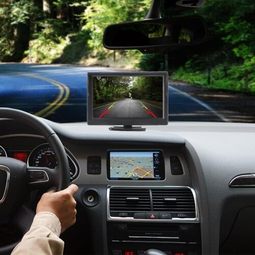 5 Inch Infrared Car Parking Assistance Car Reversing Rearview Backup Camera Rear View Monitor Rubber Cup + Bracket Waterproof