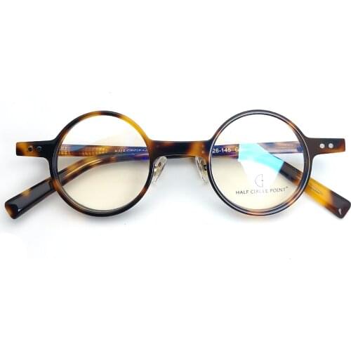 HP238 Acetate Glasses Frame Men Women Handmade Vintage Round 2021 Optical Myopia Prescription Eyeglasses Retro Clear Eyewear