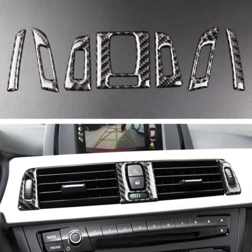BBQ@FUKA 7x Carbon Fiber Car Interior Air Vent Outlet Cover Trim Frame Sticker Fit For BMW 3 series F30 2013-2015