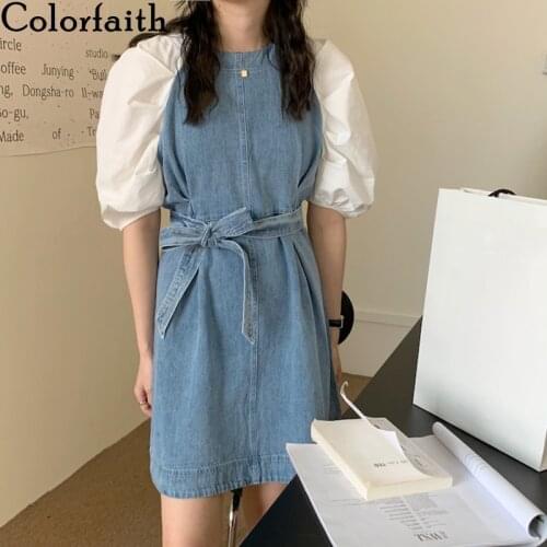 Джинсовые летние платья Colorfaith China At AliExpress