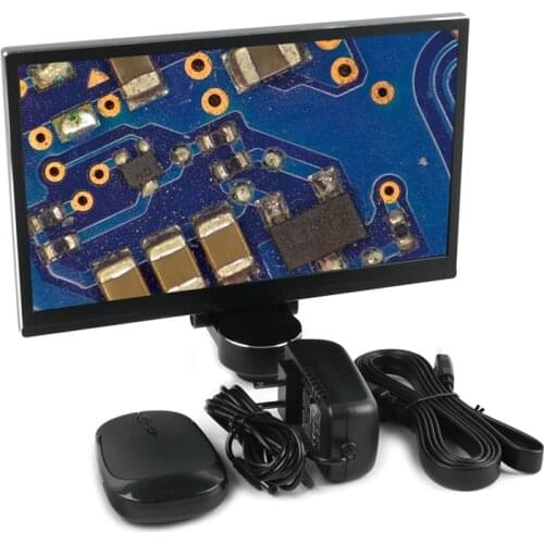 FHD 11.6 inch LCD Monitor Integrated SONY IMX335 1080P HDMI Industrial Microscope C Mount Measurement Video Storage Camera