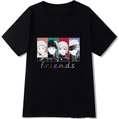 Jujutsu Kaisen Print T Shirt Men Short Sleeve Summer Tops Tee T-shirt
