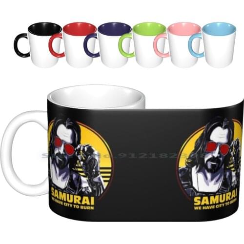 Ceramic Mugs Coffee Cups Milk Tea Mug Johnny Silverhand Keanu Reeves Game Games Youre Breathtaking Rockerboy Punk Futuristic