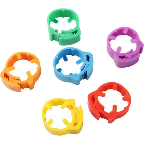 Chicken feet ring adjustable size poultry leg digital tag buckle ring 7 colors plastic duck and goose ranch equipment 100pcs