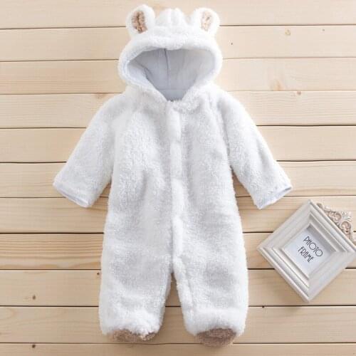 2019 spring Clothes newborn baby cotton thick hooded baby boy warm in autumn and winter clothes animal style Totoro romper