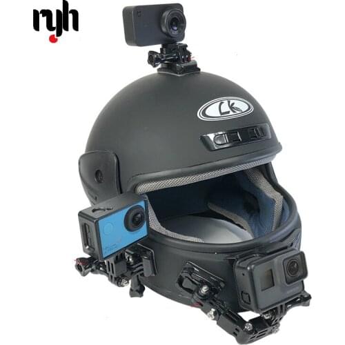 Motorcycle Helmet Mount Curved Adhesive Arm For Xiaomi yi 4K Gopro Hero 98 7 6543 SJCAM sj4000 Eken H9 Action Camera Accessories