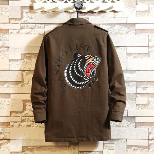 Fashion Bomber Jacket Men Animal Printed High Quality Hip Hop Spring Autumn Japanese Streetwear Mens Jackets and Coats