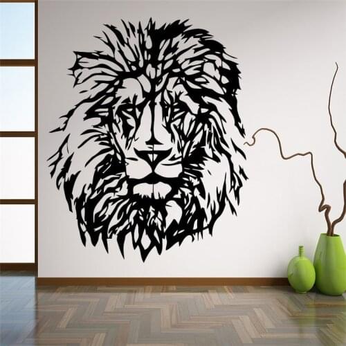 Lion Decal Lion Wall Sticker African Animal Modern Home Design Vinyl Decoration Wall Art Removable waterproof Decals HY1231