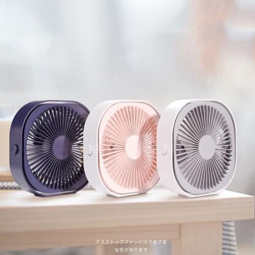 3 Speed Mini USB Desktop Fan Ultra-Silent Personal Portable Cooling Fan USB Rechargeable Adjustable Angle Cooler for Office Home