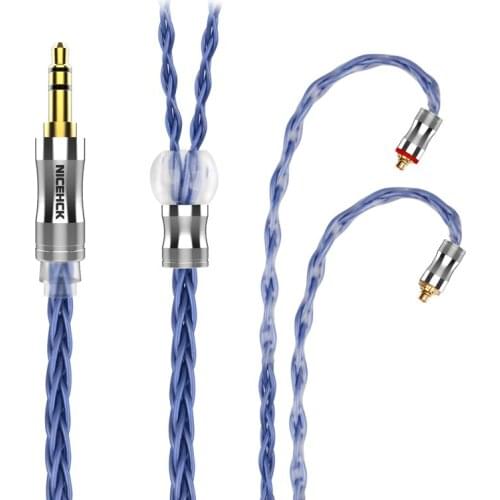 NiceHCK BlueComet Earbud Cable high-end 8 Core 6N Litz OCC Replace Wire 3.5/2.5/4.4mm MMCX/QDC/0.78mm 2Pin for ST-10S MK3 EBX21