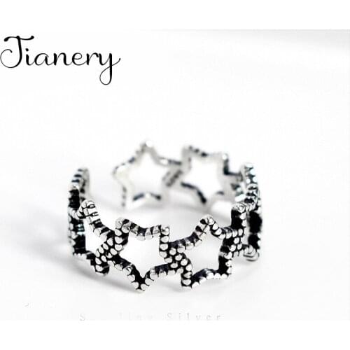 New Gothic Men Star Rings For Women Jewelry Birthday Gift Romantic Wedding Engagement Drop Shipping 2021