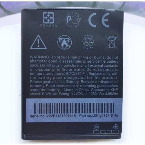 1230mAh Original BD29100 Battery For HTC G13 A510c A510e Explorer HD3 HD7 PG76100 T9292 T9295 Wildfire S Cell Phone Battery