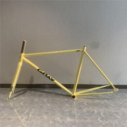 GRAY F12 Fixed Gear Bike Frame CR-MO Steel Racing Bicycle Frameset With Front Fork 700C Seatpost 25.4-27.2mm Headset 30-34mm