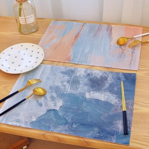 Modern Placemats for Table Ink Painting Abstract Painting Placemat Hotel Western Placemat Home Decoration Accessories