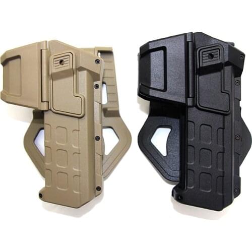 Tactical Gun Holster for Glock 17 19 Colt 1911 Movable Airsoft Waist Pistol Holster with Flashlight Laser Mounted Handgun Case