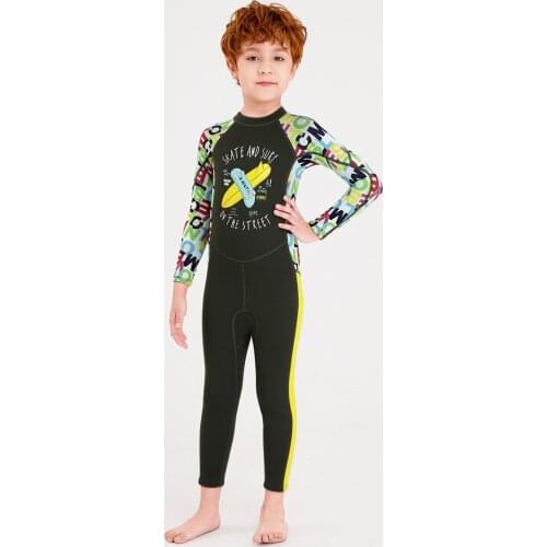 Thermal Kids Wetsuit Warm 2.5mm Neoprene Diving Suit Swimwear Swimsuit