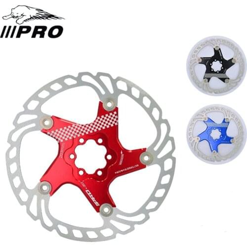 IIIPRO MTB Bicycle Disc 160mm Floating Six-Nail Mountain Bike Brake CNC Aluminum Alloy Clad Steel Rotor Anode Process Accessorie