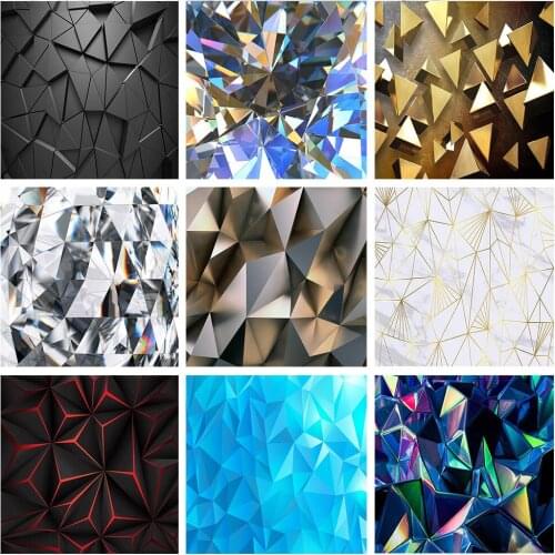 Unique 3D Black Wall Diamond Photography Backdrop Home Decor Pattern Photography Background For Photo Studio Photocall Photozone