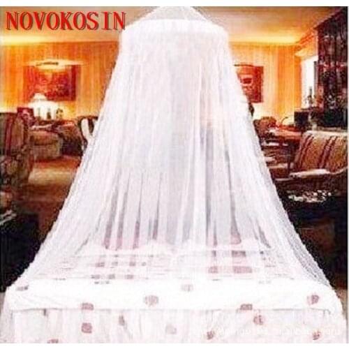 No Open Door Universal Tulle Lightweight Breathable Bed Curtain Solid Color Double Dome Mosquito Net With Suspended Ceiling