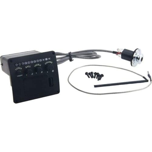Z5215 Black 3 Band Acoustic Guitar EQ Equalizer Set Preamp Pickup Piezo