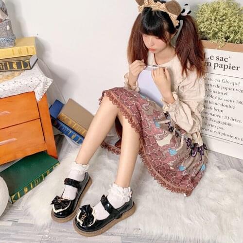 Goth Student Girls Female Kawaii Tea Party Japanese Cute Anime Cosplay Platform Woman Harajuku College Jk Uniform Lolita Shoes