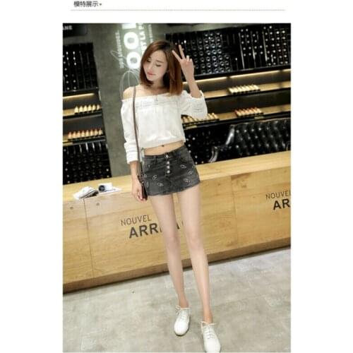 Womens Summer Skort Beach Denim Skirt Shorts Plus Size S-3XL Jeans shorts Bottom