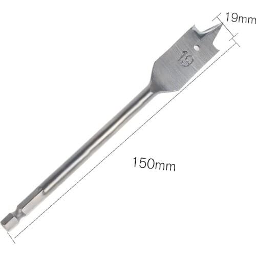 HOEN 1Pcs Flat Drill Long High-carbon Steel Wood Flat Drill Set Woodworking Spade Drill Bits Durable Woodworking Tool SETs