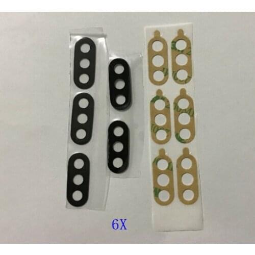 10Pcs 50pcs 100pcs Back Main Rear Camera Glass Lens Cover With Sticker Adhesive Tape Replacement Parts For Xiaomi Mi 6X A2