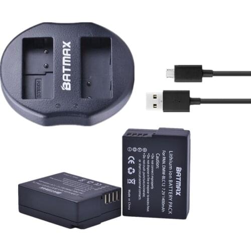 2pcs 1400mAh DMW-BLC12 DMW-BLC12E BLC12 Battery and Dual USB Charger for Panasonic DMC GH2 G5 G6 V-LUX4 DMC-GH2 FZ1000 FZ200