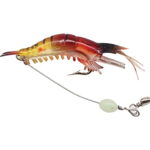 9cm Fishing Lure Bait Mini Fishing Artificial Lifelike Soft Lure Wobbler Shrimp Shaped Swim Bait Model Fishing Lures Soft Bait