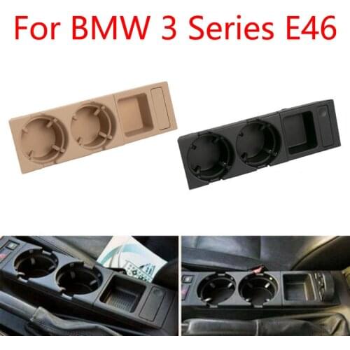 ABS+PC Car Center Console Water Cup Holder Beverage Bottle Holder Coin Box for Bmw 3 Series E46 318 320 325 330 1998-2008