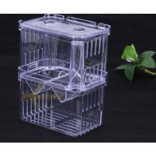 Acrylic Fish Tank Aquarium Breeding Isolation Box Aquarium Breeder Box Double Guppies Hatching Incubator Pet Supplies