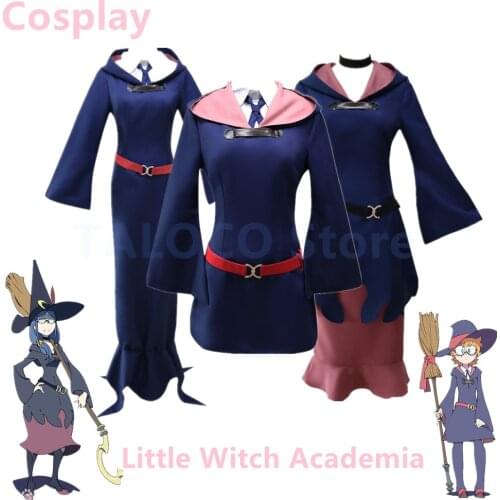 Anime Little Witch Academia Halloween Kagari Atsuko Witch Sucy Manbavaran Cosplay Costume Clothing Dress Cap