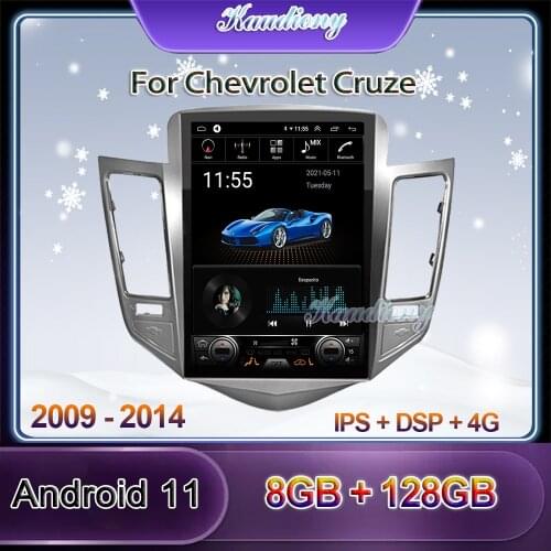 Kaudiony 10.4" Tesla Style Android 10.0 Car Radio Automotivo For Chevrolet Cruze Car Dvd Player Auto GPS Navigation Video 4G BT